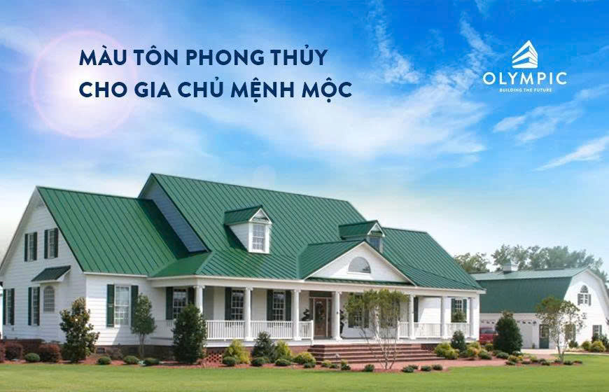 Tôn màu xanh rêu là lựa chọn lý tưởng cho gia chủ mệnh Mộc và muốn cân bằng năng lượng trong nhà, đồng thời tạo không gian sống xanh mát, dễ chịu và tràn đầy sức sống