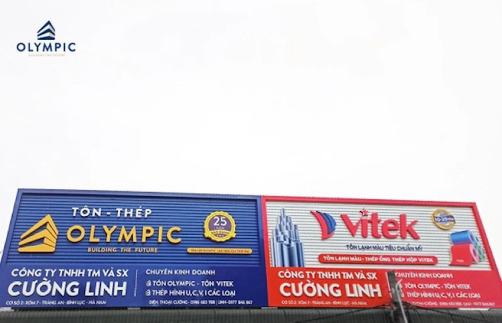 Đại lý tôn - thép Olympic Cường Linh