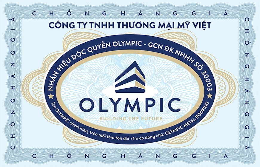 Tem chính hãng của tôn Olympic