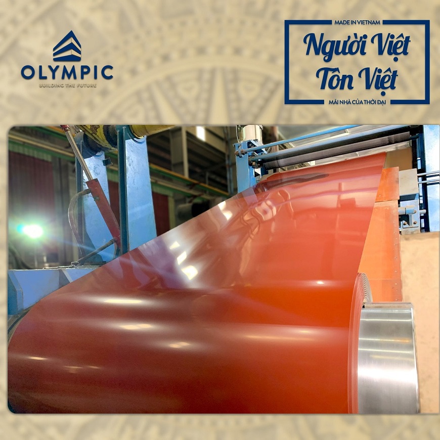 Lớp sơn phủ tĩnh điện cao cấp chống phai màu, chống bong tróc, giúp mái nhà luôn sáng đẹp