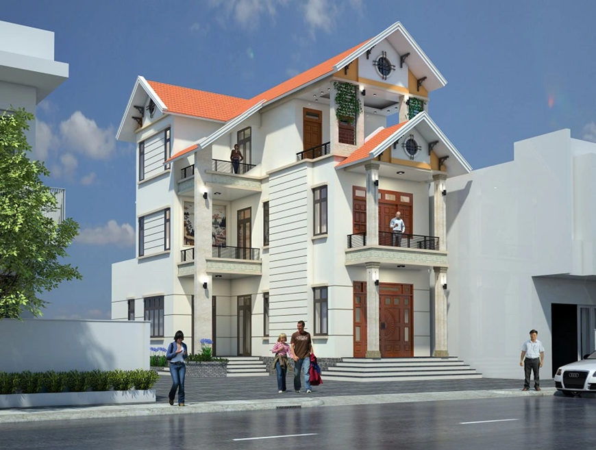 Mái tôn xốp cách nhiệt đỏ đậm đem đến không gian phong thủy cho gia chủ