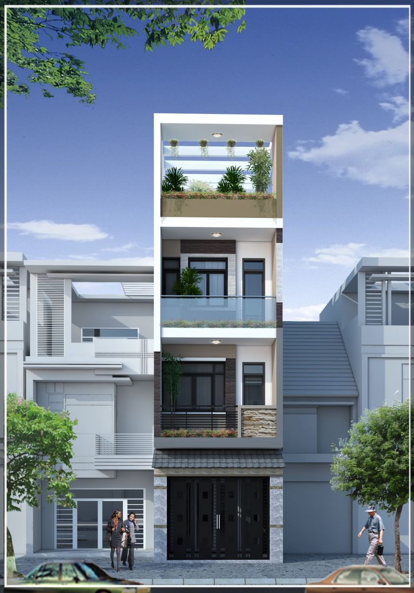Mẫu nhà trọ 4 tầng hiện đại