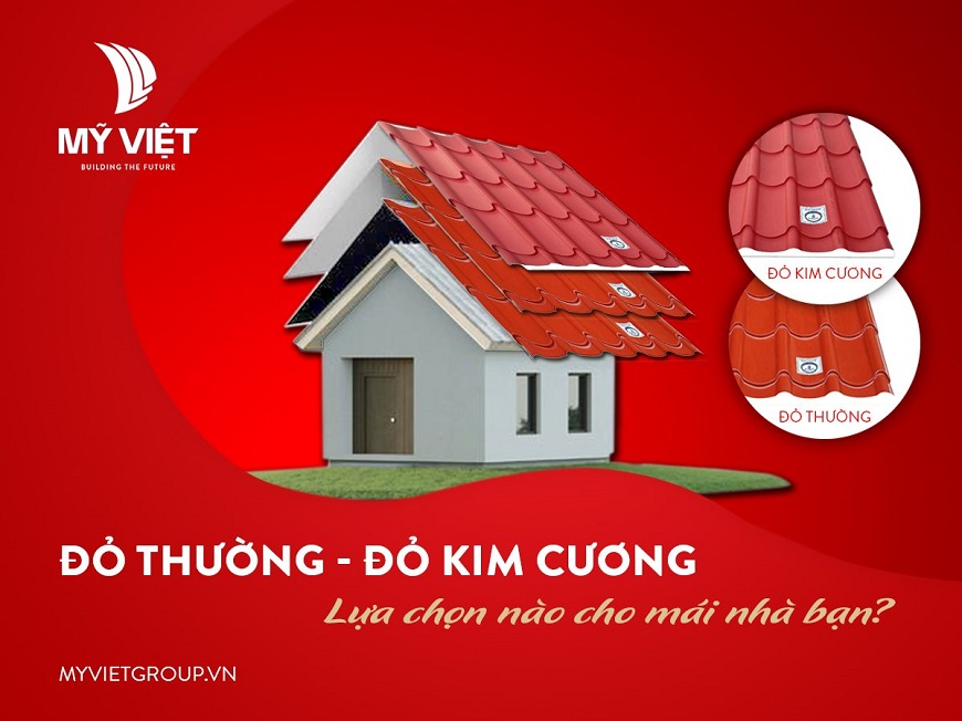 Có hình dáng giống tôn sóng ngói nhưng sắc đỏ kim cương mang đến sự hiện đại