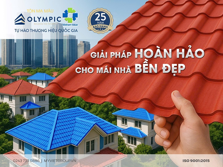Các sản phẩm tôn màu Olympic luôn đạt tiêu chuẩn về độ bóng, độ bám sơn và khả năng giữ màu vượt trội