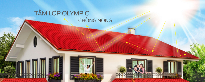 Tấm lợp Olympic chống nóng hiệu quả