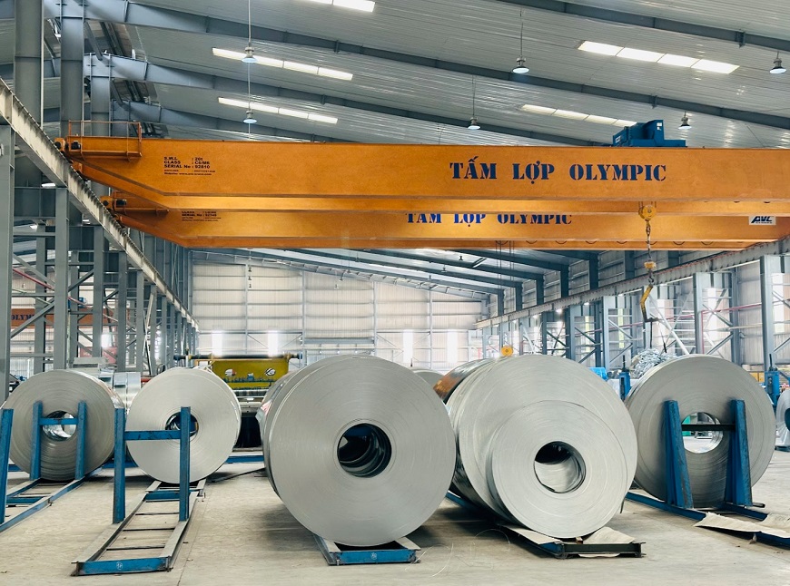 Tôn Olympic được sản xuất theo dây chuyền hiện đại nhất