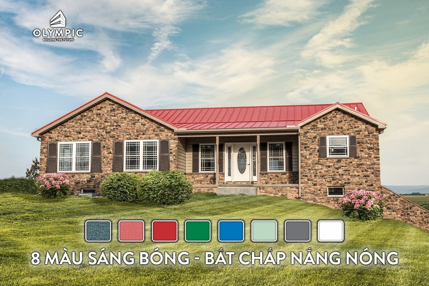 Những gam màu tôn lợp phổ biến được nhiều người tiêu dùng ưu tiên lựa chọn