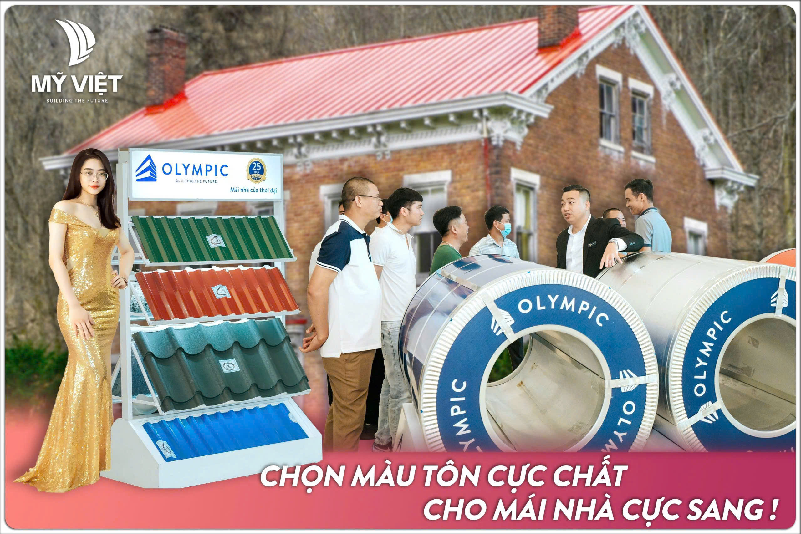 Tôn Olympic nổi bật với màu sắc đa dạng, độ bền cao, là lựa chọn hàng đầu cho mái nhà hiện đại