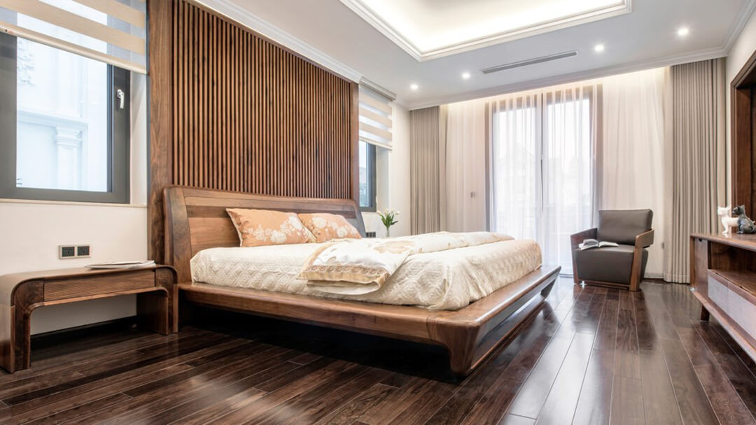 Trang trí không gian sống với màu nâu gỗ phù hợp với gia chủ mệnh Thổ