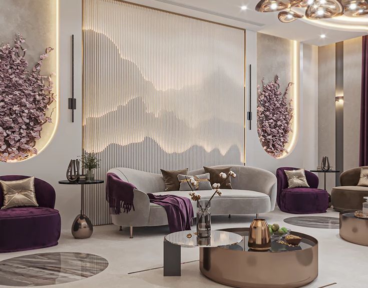 Phòng khách phong cách sang trọng, quyền quý