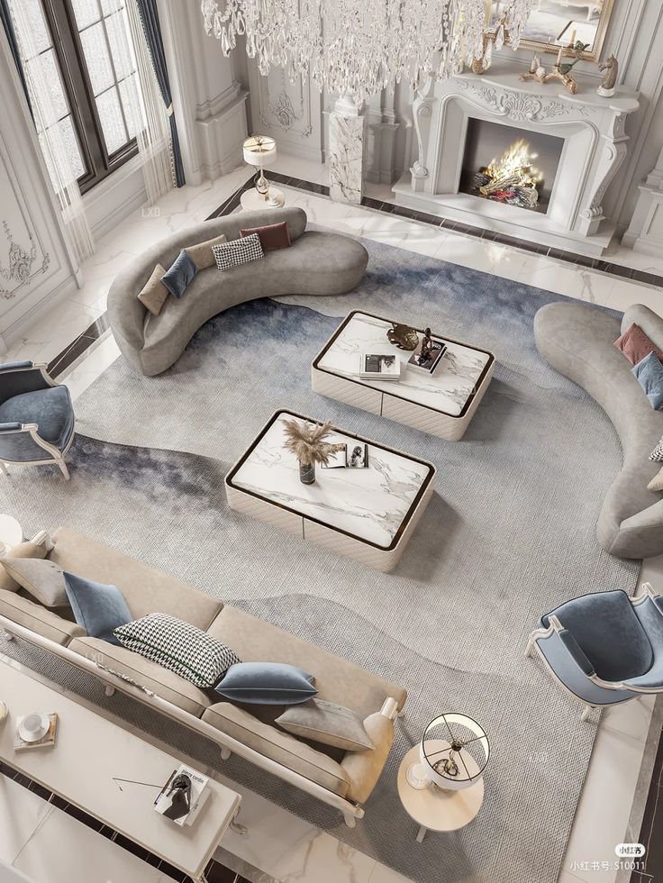 Phòng khách đẹp tựa như đang lạc trong một tòa lâu đài nguy nga, lộng lẫy