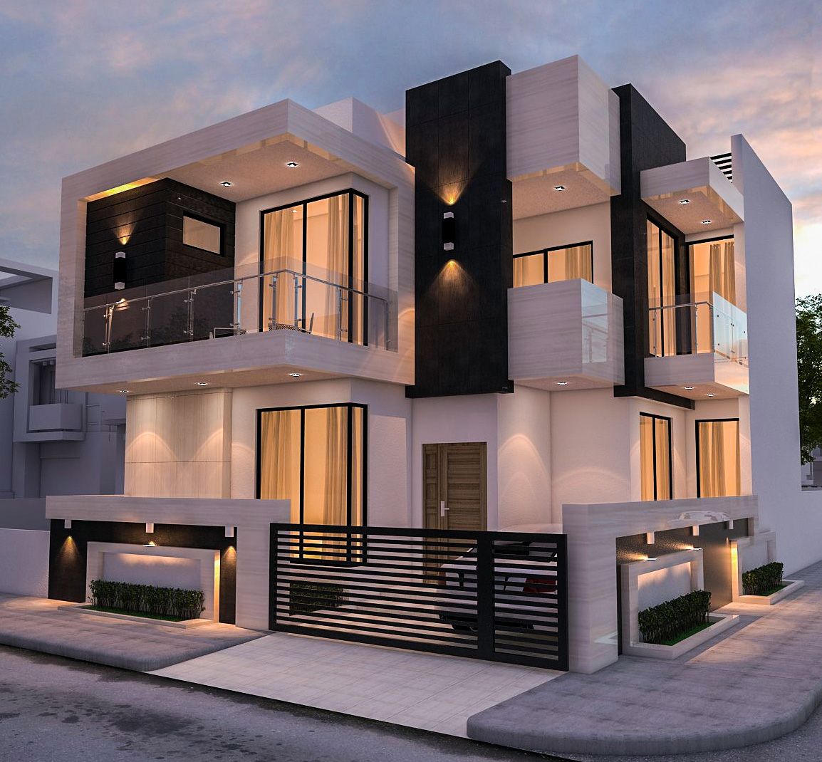 Mẫu thiết kế 2 mặt tiền hiện đại, độc đáo