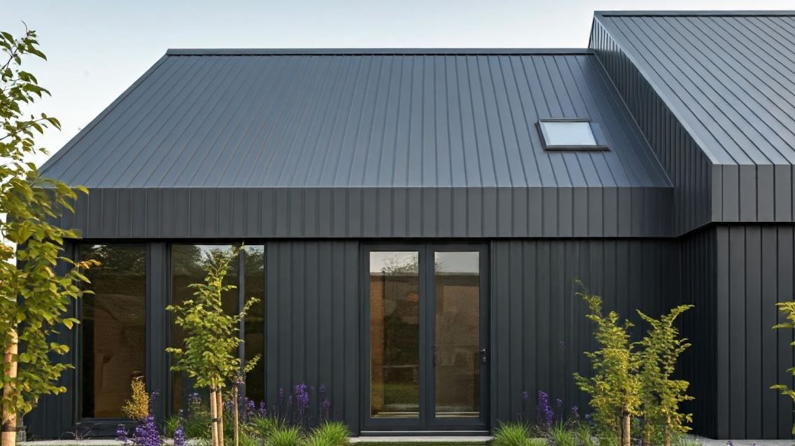 Công trình sử dụng tôn cách nhiệt 6 sóng Olympic màu ghi xám mang vẻ đẹp hiện đại