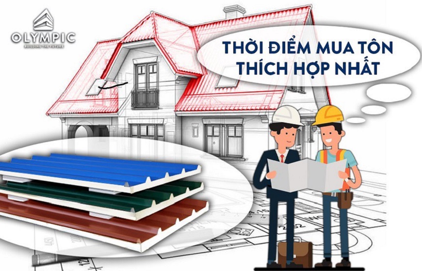 Cần lưu ý lựa chọn thời điểm mua tấm lợp thích hợp dựa trên thời gian lắp đặt và biến động giá cả thị trường để đảm bảo phù hợp nhất và ít hao hụt nhất:
