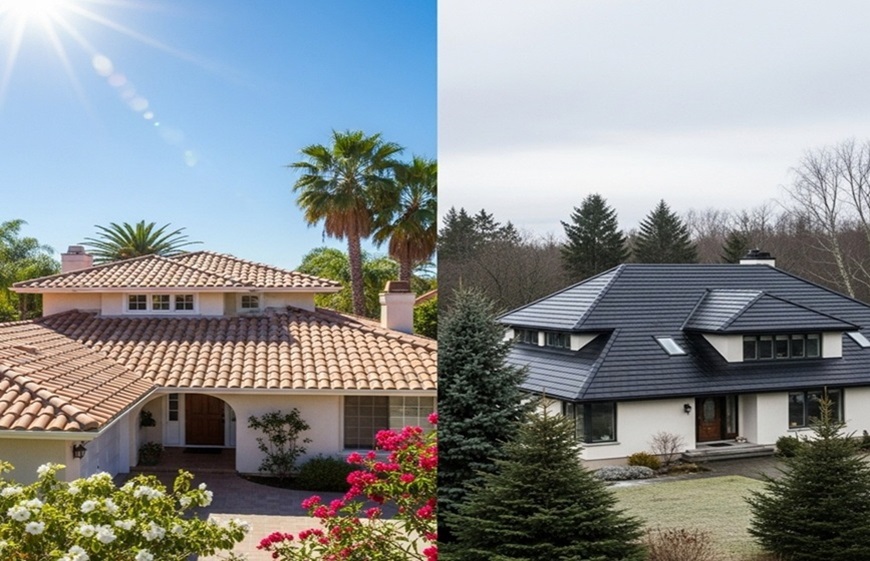 Đặc điểm khí hậu từng vùng miền tạo nên nhu cầu chọn màu tôn lợp mái đa dạng