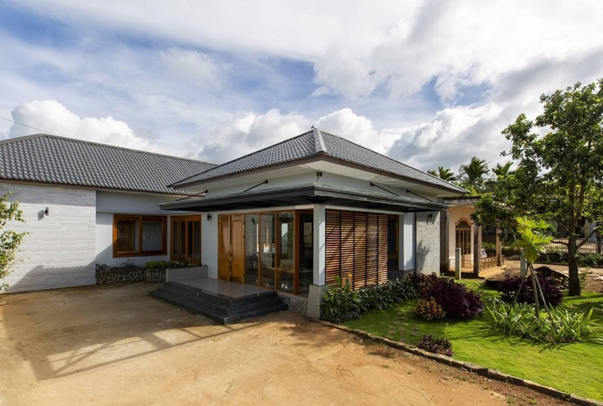 Mẫu nhà mái tôn giả ngói đẹp phong cách đơn giản