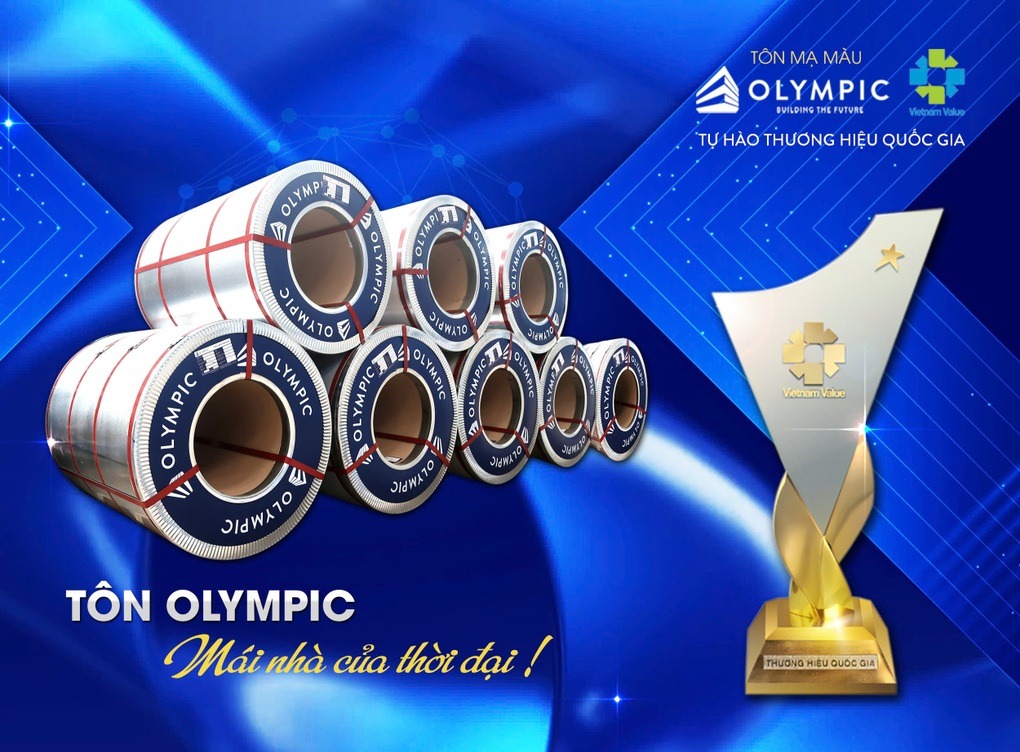 Tôn mạ màu Olympic đạt thương hiệu quốc gia được sản xuất với công nghệ tiên tiến