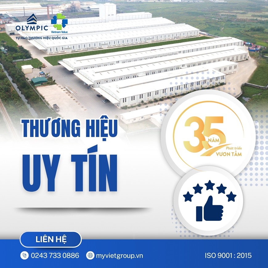 Tôn Olympic là sản phẩm được ra đời và phát triển bởi Nhà máy Tôn thép Mỹ Việt có kinh nghiệm 35 năm trong ngành