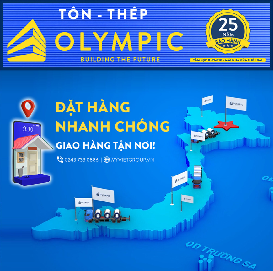 Chọn mua tôn Olympic tại các đại lý tôn thép Olympic chính hãng trên toàn quốc