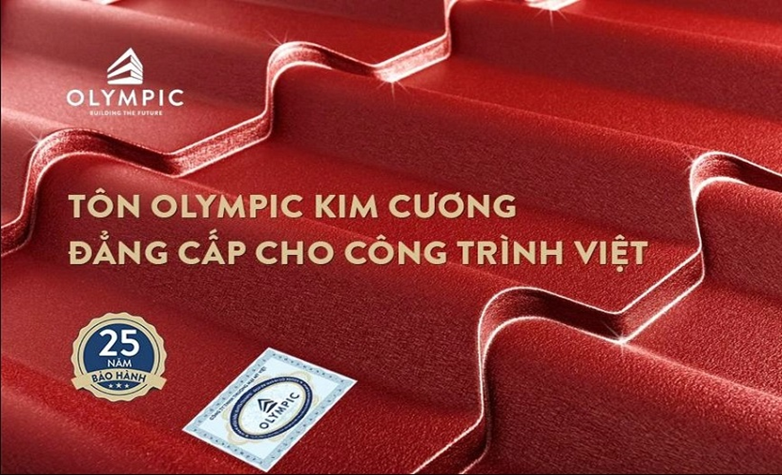 Tôn Olympic kim cương sự lựa chọn ưu việt nâng tầm đẳng cấp mọi công trình Việt