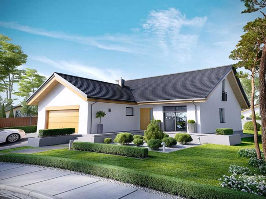 Biệt thự mái Thái 1 tầng phong cách tối giản