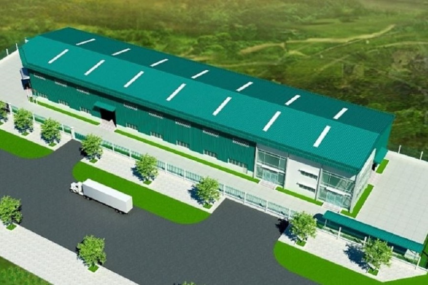 Mẫu nhà xưởng sử dụng tôn lợp mái màu xanh rêu