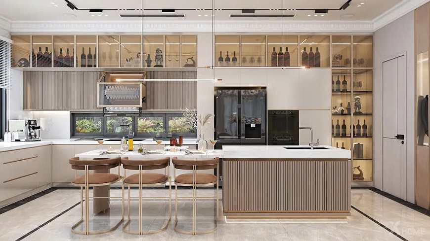 Thiết kế đảo bếp đa năng giúp tối ưu hóa không gian và tăng tính tiện dụng cho người nội trợ