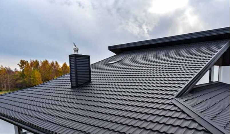 Mái nhà màu ghi xám sang trọng, huyền bí