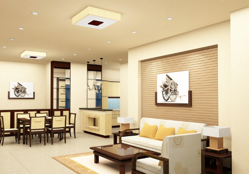 Gia chủ mệnh Kim có thể lựa chọn các gam màu vàng nhạt, vàng kim để mang lại tài lộc