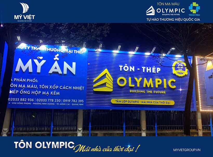 Đại lý tôn lợp mái Olympic chính hãng, giá tốt