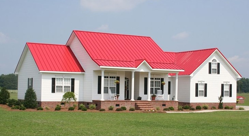 Nhà mái tôn đỏ hợp với gia chủ mệnh Hỏa