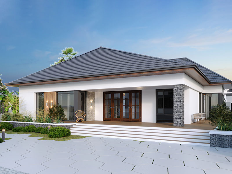 Nhà mái thái cấp 4 đầy ấn tượng