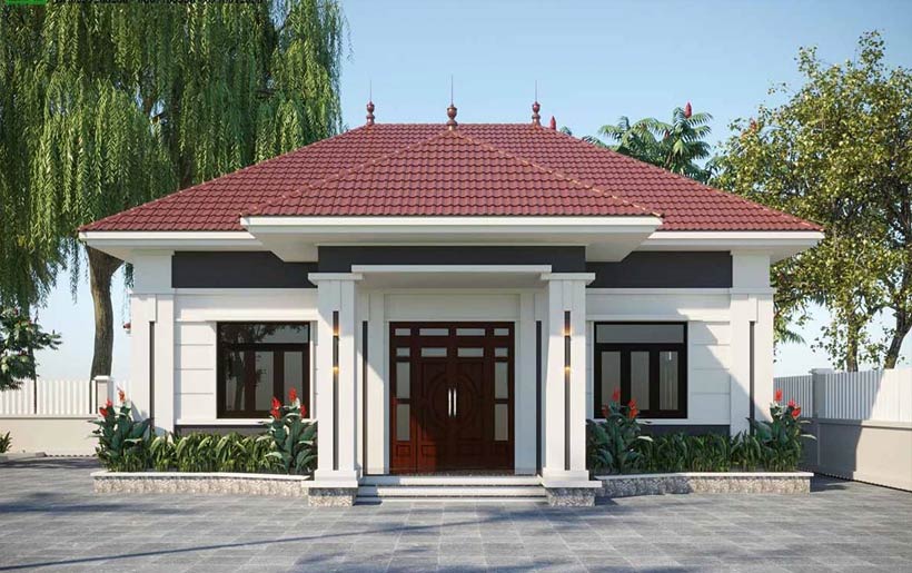 Mẫu nhà ống cấp 4 lợp mái tôn yên tĩnh. Giá 350 triệu