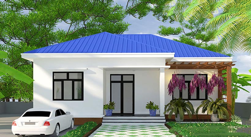 Mẫu nhà ống cấp 4 mái tôn chi phí thấp. Giá 200 Triệu