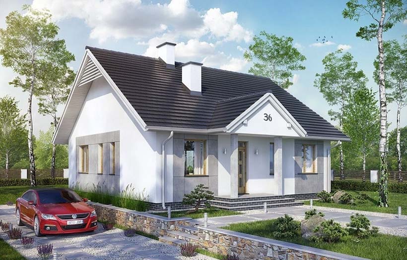 Mẫu nhà ống cấp 4 lợp mái tôn 2 mái cực đẹp. Giá 400 triệu