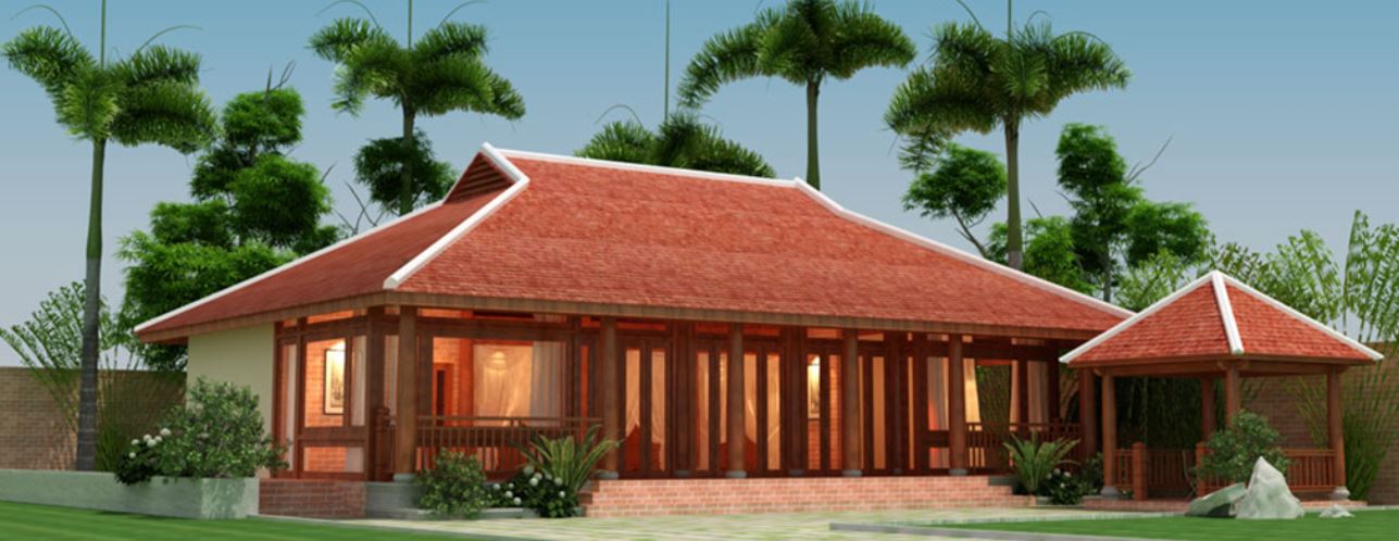 Nhà Rường được làm từ gỗ quý tạo cảm giác vững chắc, kiên cố cho công trình