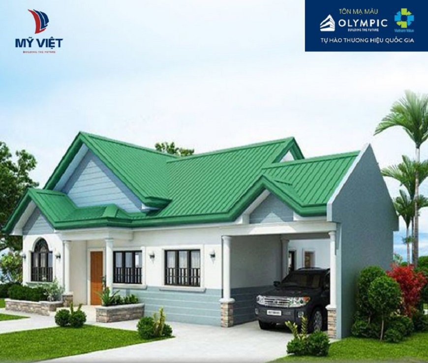 Tôn lợp mái mang đến vẻ đẹp thẩm mỹ cho công trình