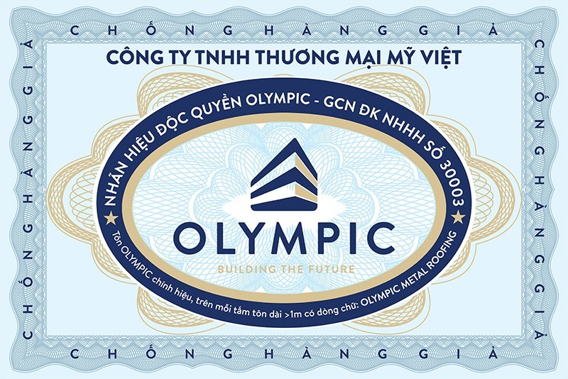 Dấu hiệu nhận biết tôn Olympic chính hãng