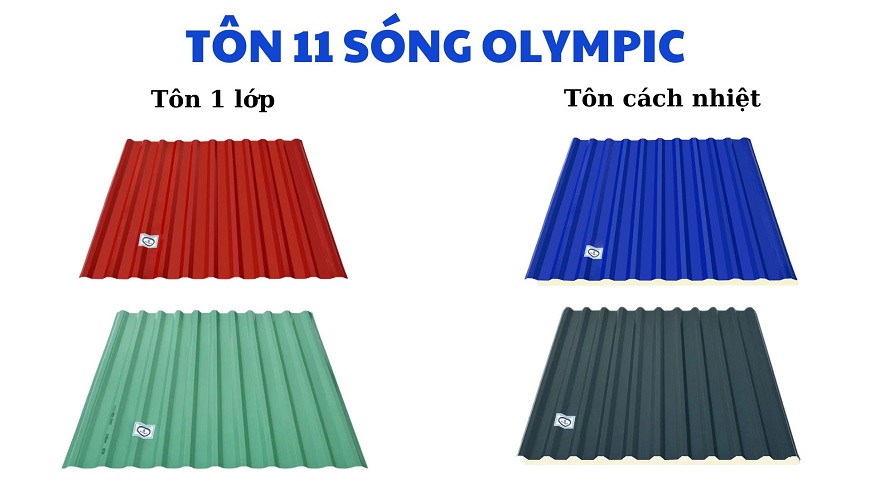 Mẫu mã tôn 11 sóng Olympic