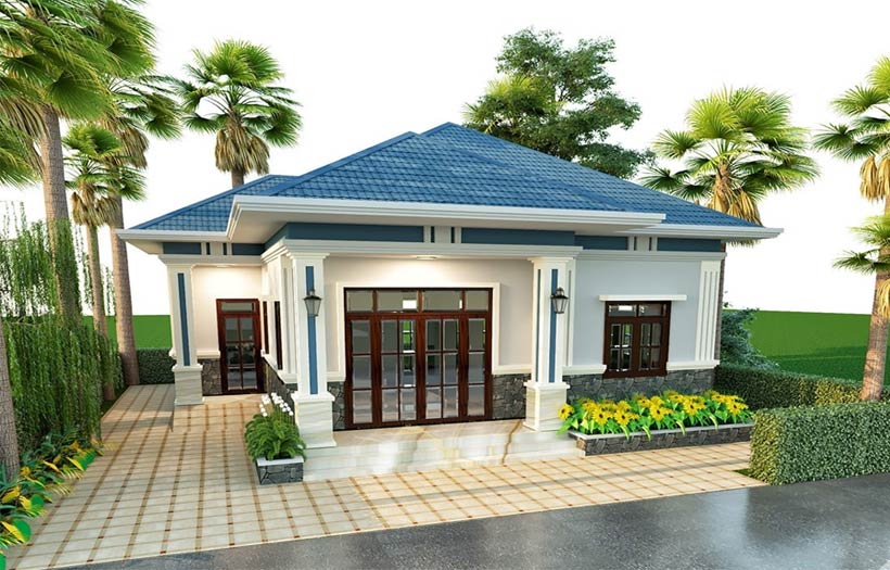 Kiến trúc nhà hiện đại mái tôn cách nhiệt