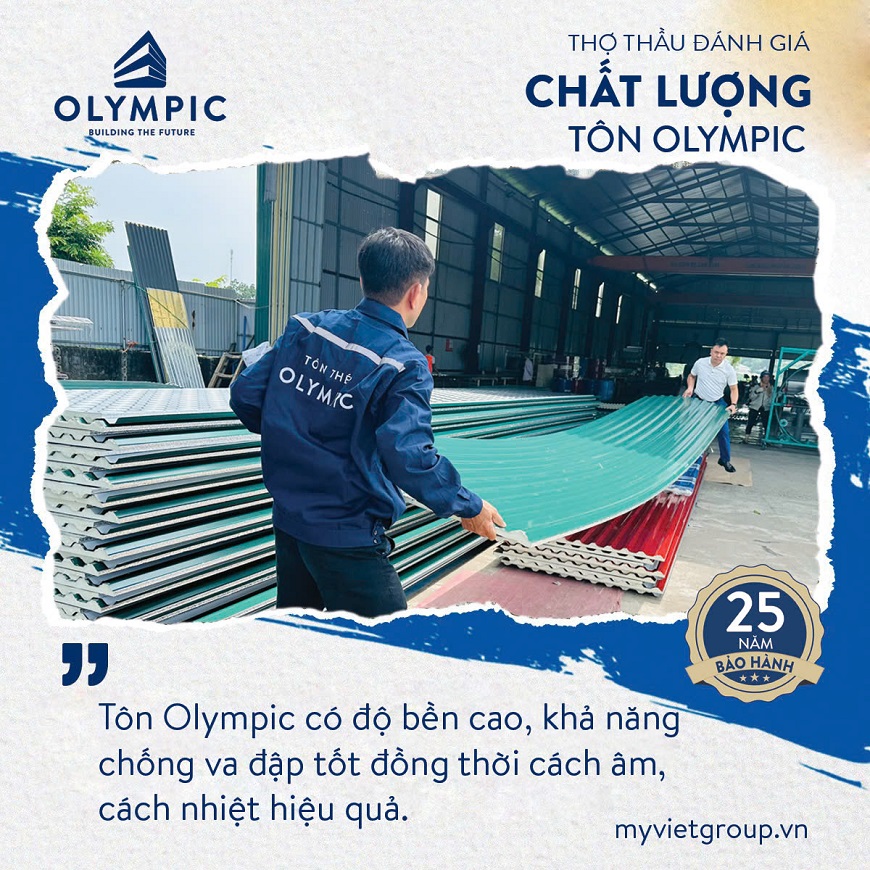 Người tiêu dùng và cả các nhà thầu uy tín đều tin tưởng và lựa chọn Tôn Olympic vì nhiều công dụng tuyệt vời