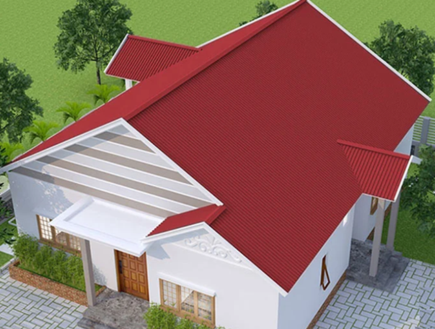 Tôn cách nhiệt 11 sóng Olympic đỏ đậm góp phần dựng xây mái nhà bền vững