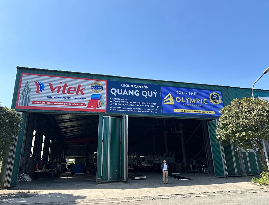 Tôn Olympic được phân phối rộng khắp cả nước từ Bắc vào Nam