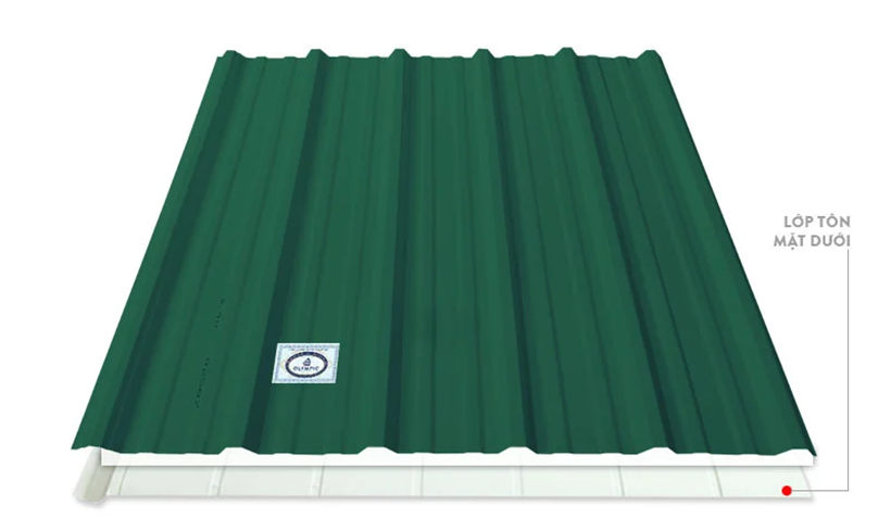 Cấu tạo cao cấp của tôn chống cháy Olympic xanh rêu