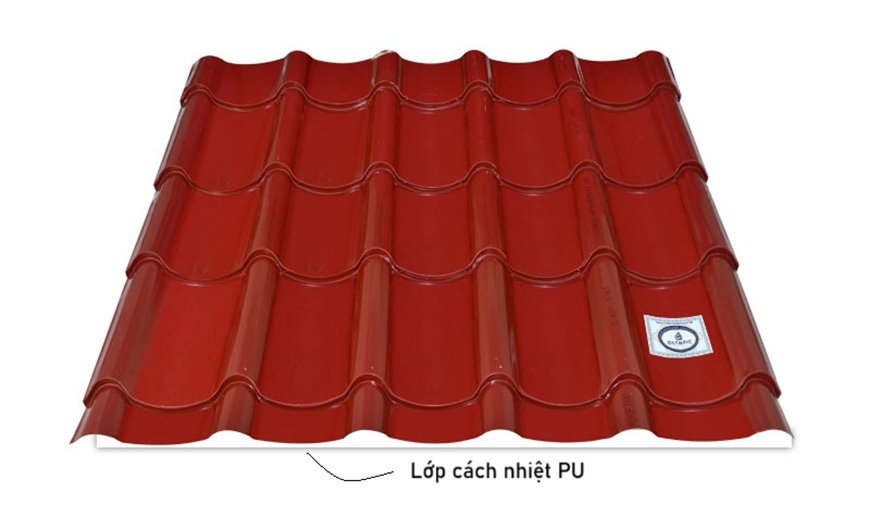 Tôn sóng ngói cách nhiệt 3 lớp