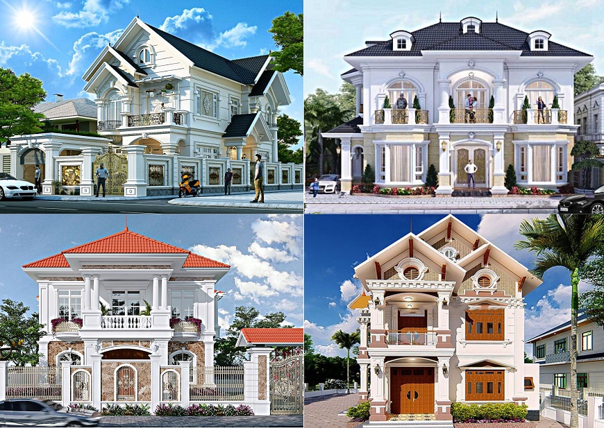 Tôn Olympic nâng tầm thiết kế nhà 2 tầng cổ điển