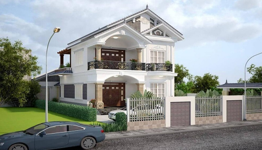 Thiết kế nhà 2 tầng đơn giản- sang trọng