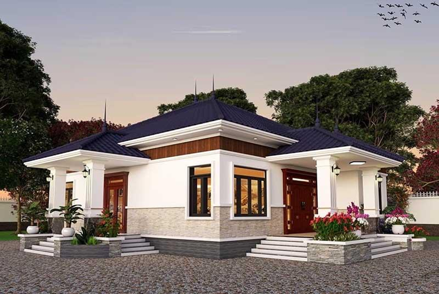 Mái Nhật hoài cổ tạo nên nối kiến trúc ấm cúng và tinh tế