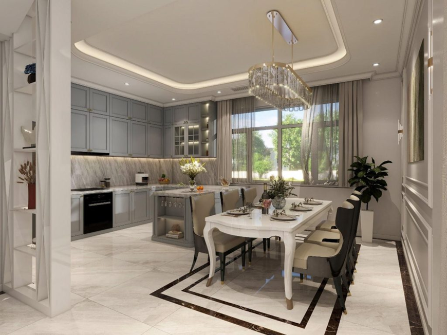 Thiết kế không gian bếp sang trọng cho chung cư cao cấp