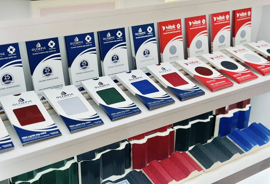 Một số gam màu của tôn Olympic